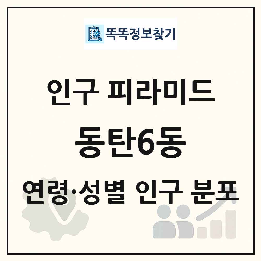 동탄6동 인구 피라미드 링크 그림